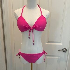 Sofia by VIX Vibrant Pink Bikini Set in Size Medium